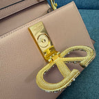 VALENTINO Stud-Closure Calfskin Handbag
