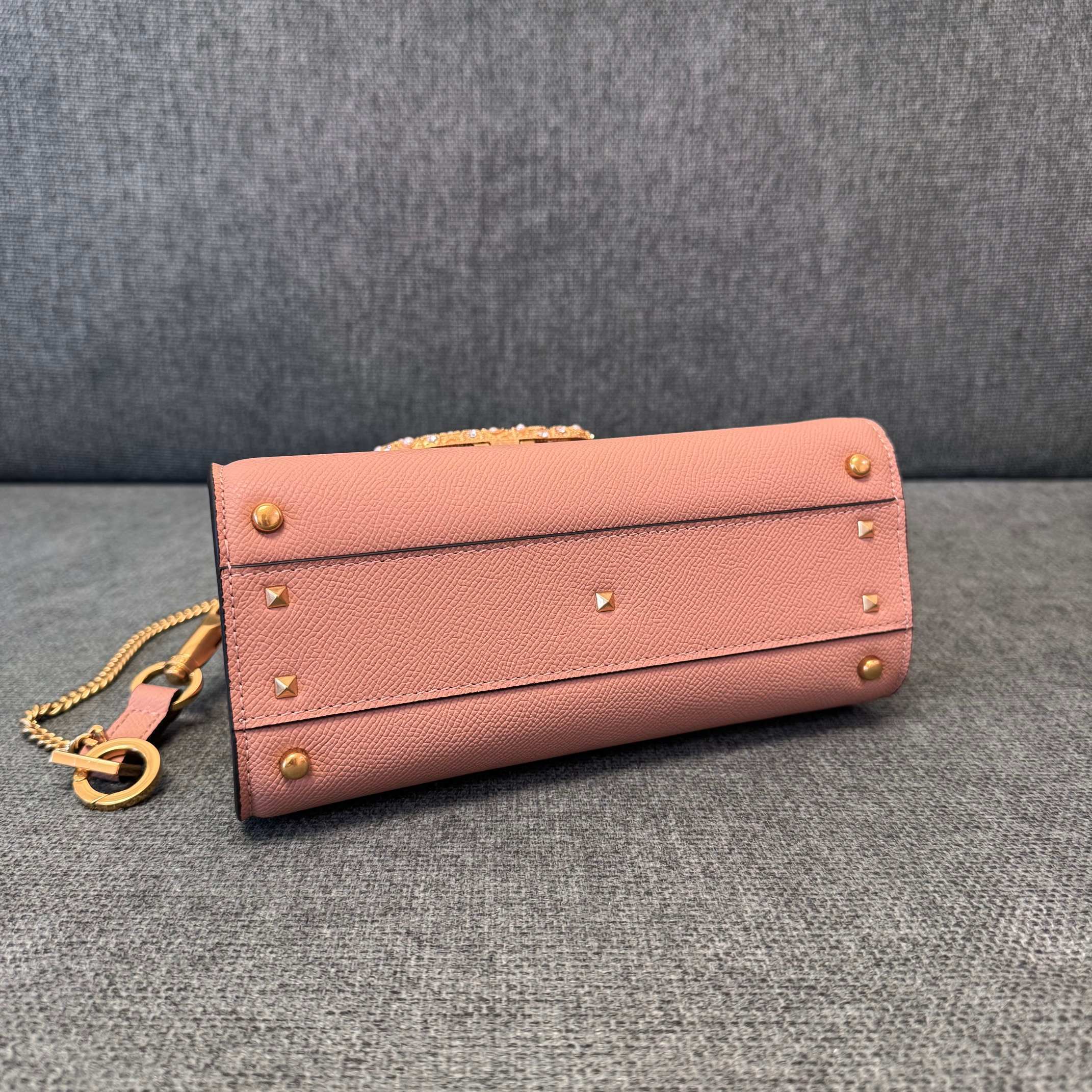 VALENTINO Stud-Closure Calfskin Handbag