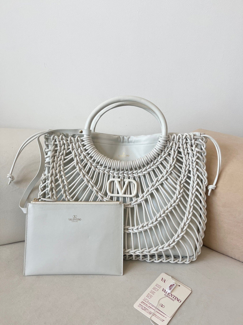 VALENTINO Garavani Allknots Woven Tote Bag