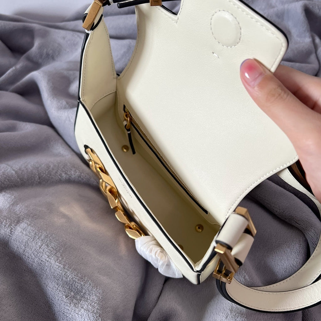 VALENTINO VLogo Chain Small Calfskin Handbag