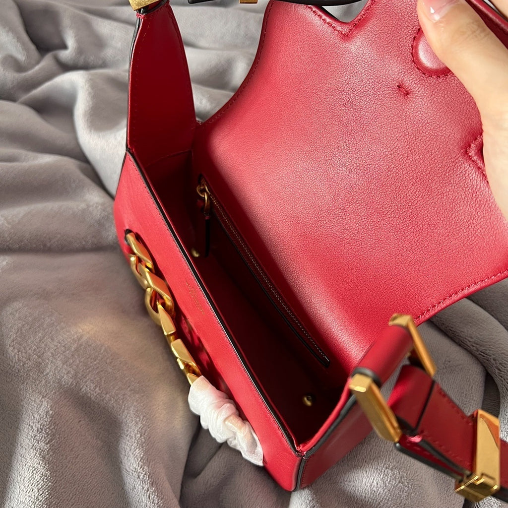 VALENTINO VLogo Chain Small Calfskin Handbag
