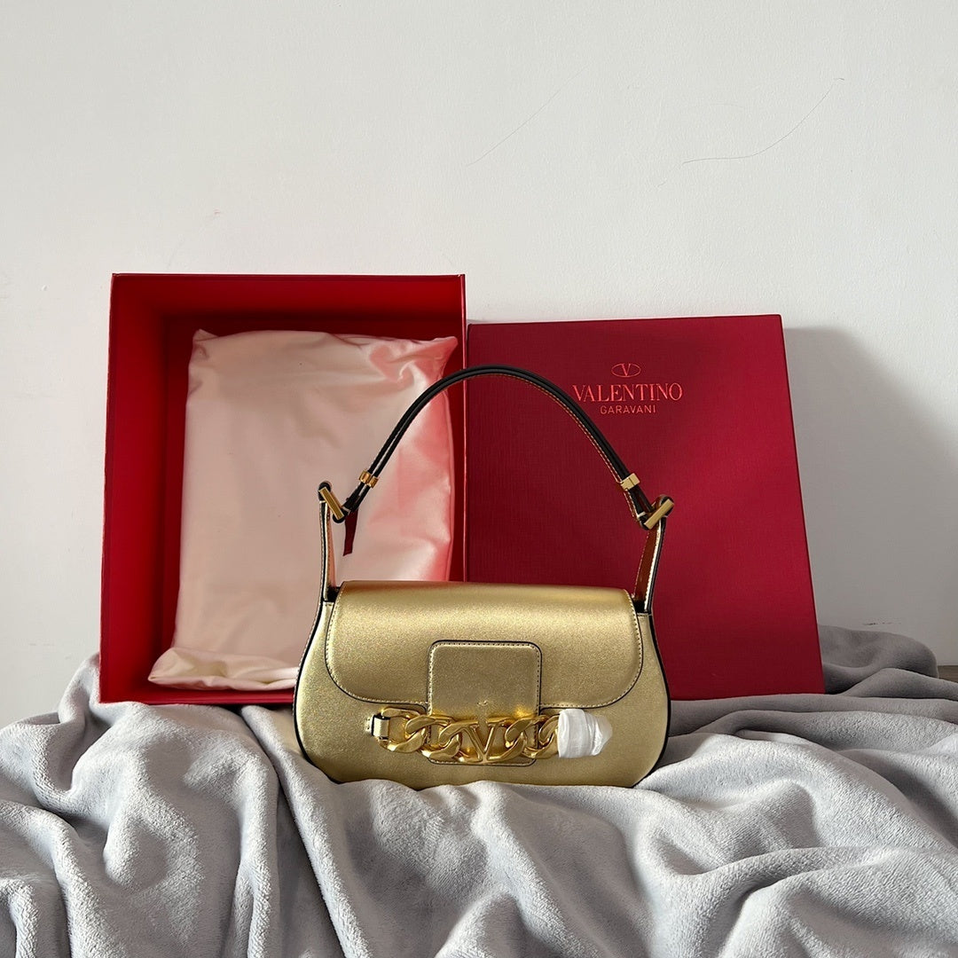 VALENTINO VLogo Chain Large Calfskin Handbag