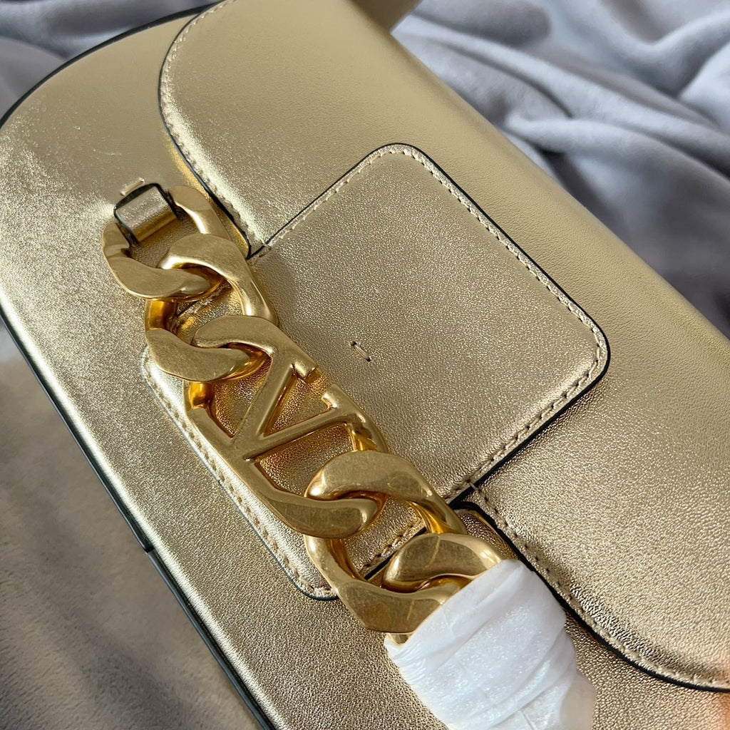 VALENTINO VLogo Chain Large Calfskin Handbag