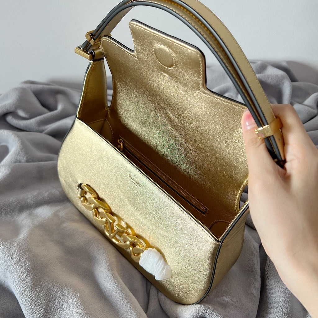 VALENTINO VLogo Chain Large Calfskin Handbag