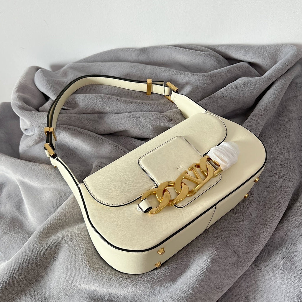 VALENTINO VLogo Chain Large Calfskin Handbag