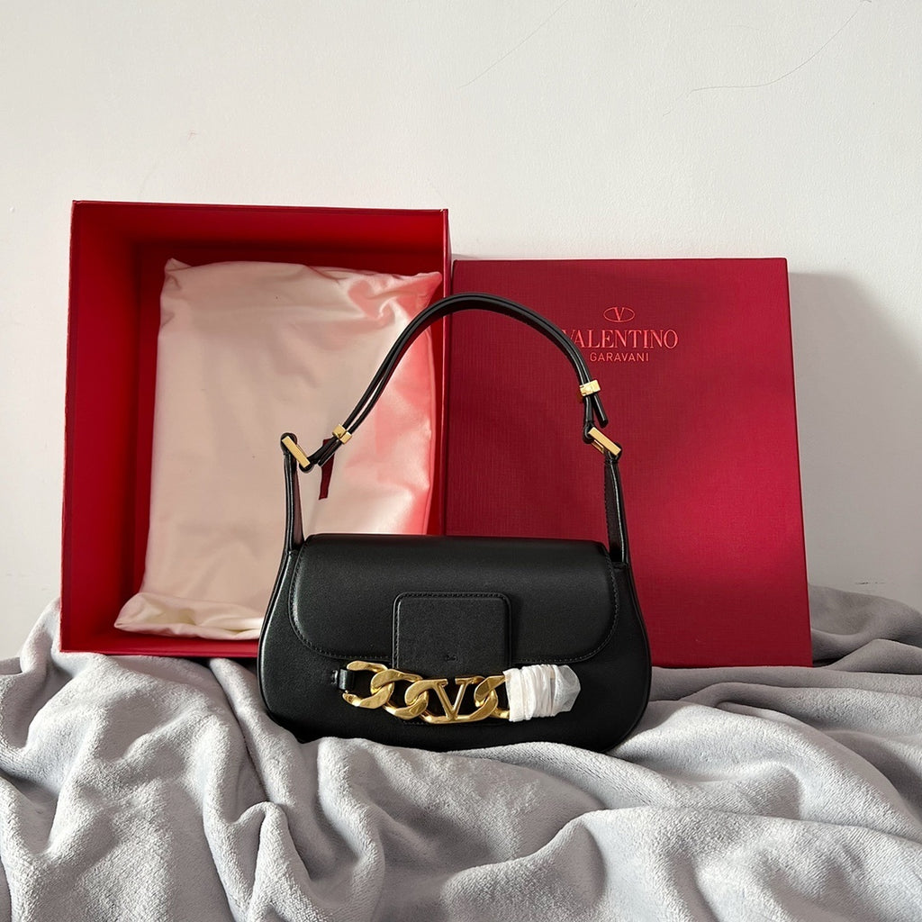 VALENTINO VLogo Chain Large Calfskin Handbag