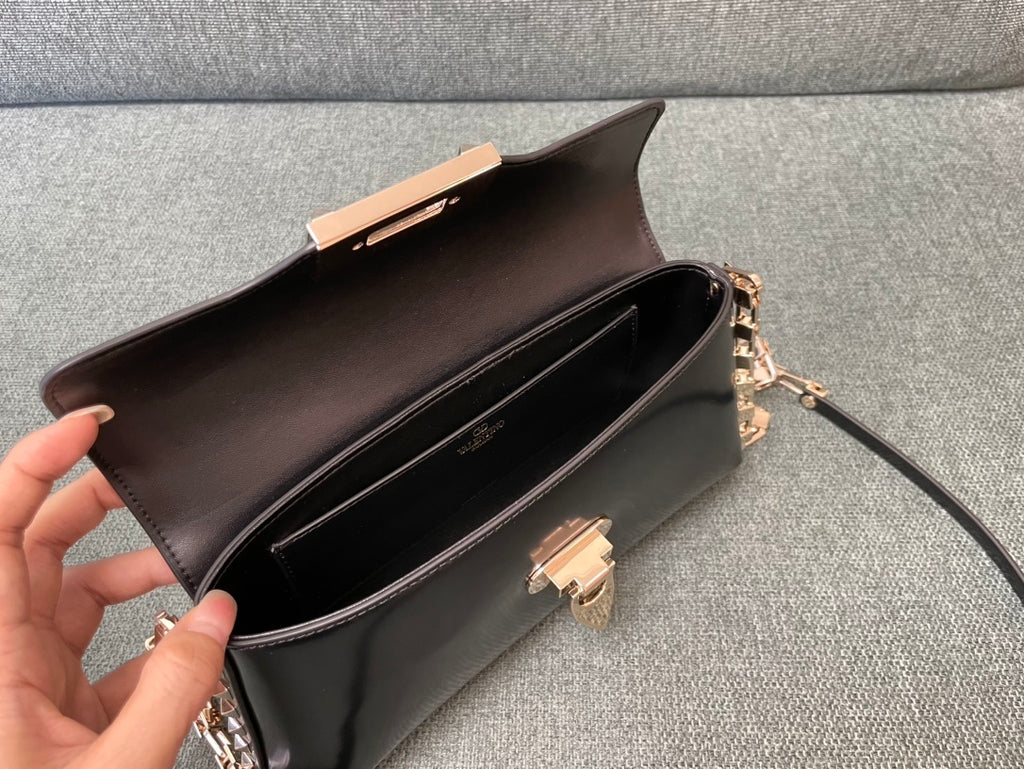 VALENTINO Garavani Rockstud Calfskin Handbag