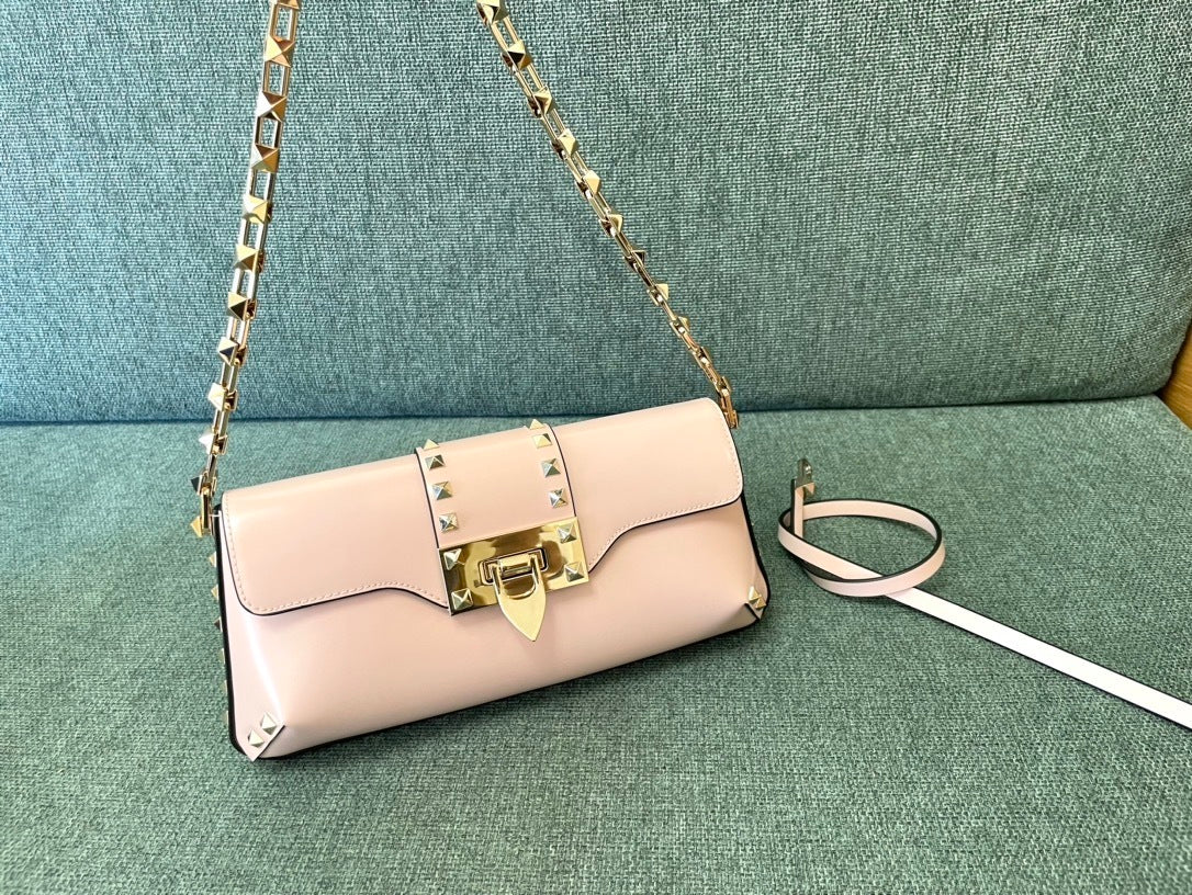 VALENTINO Garavani Rockstud Calfskin Handbag