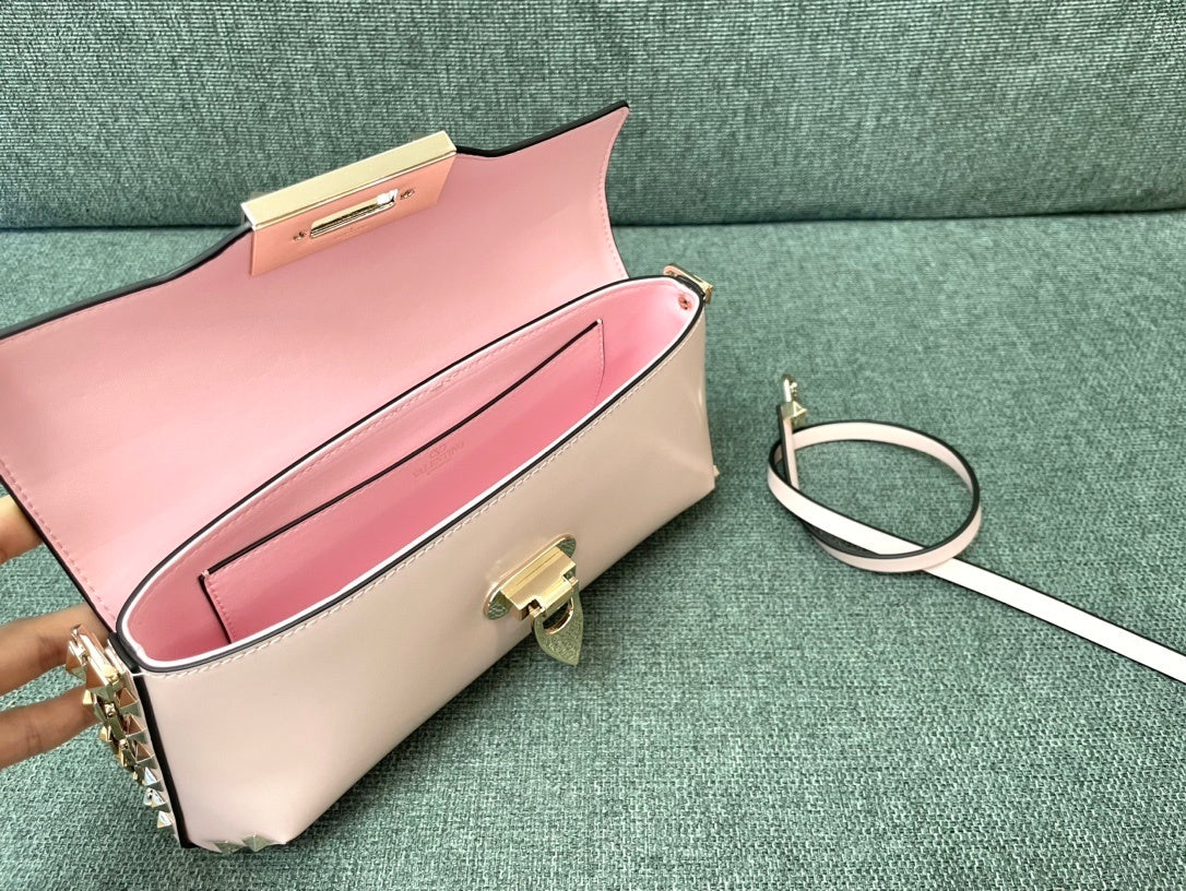 VALENTINO Garavani Rockstud Calfskin Handbag