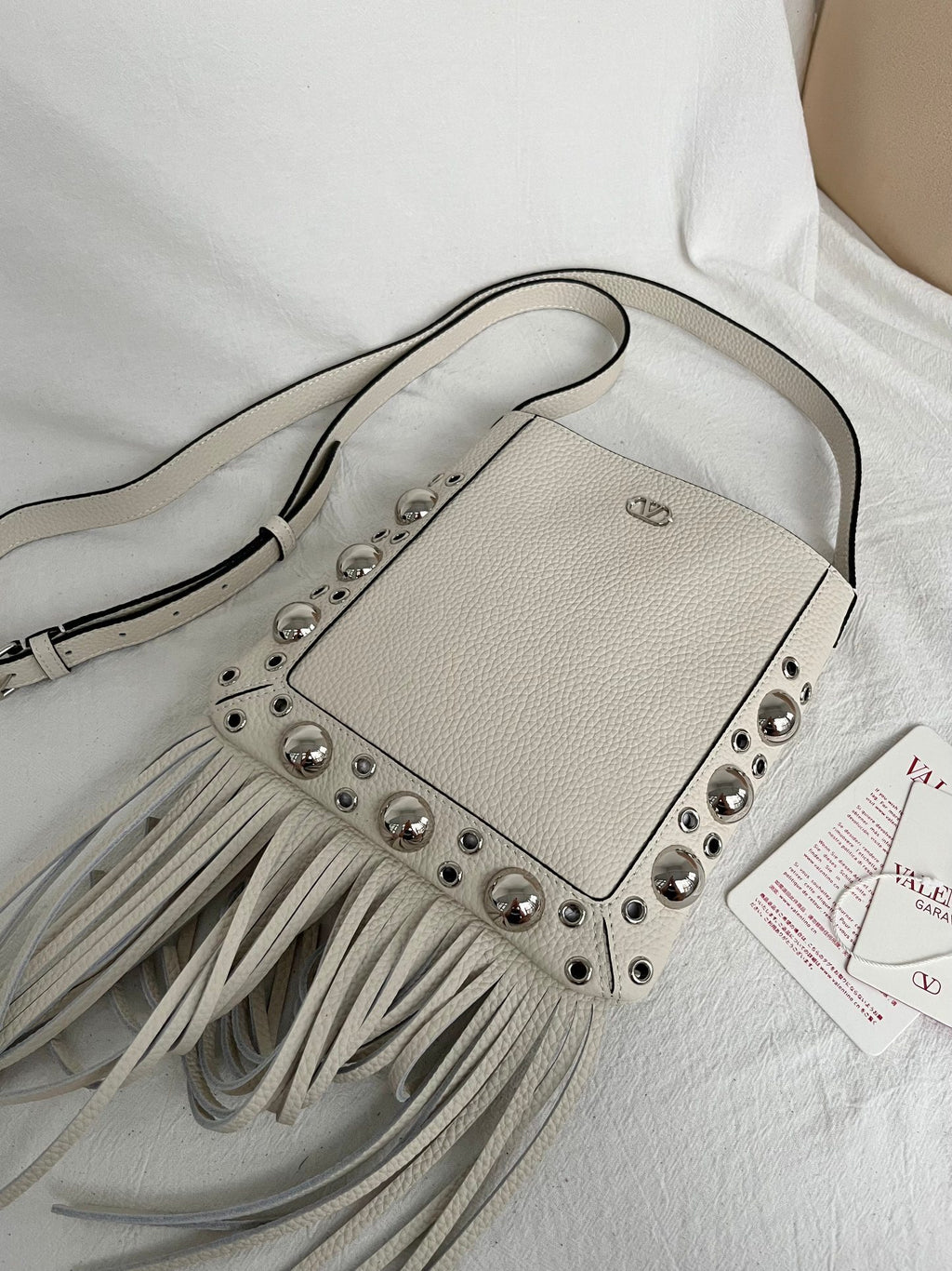 VALENTINO Garavani Nellcôte Small Fringe Bag