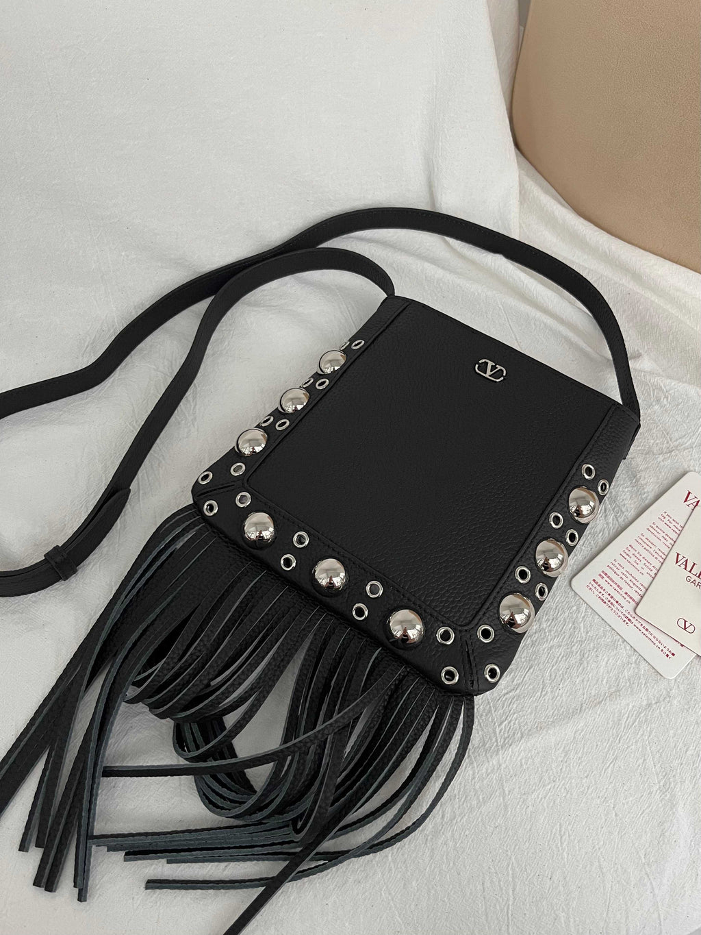 VALENTINO Garavani Nellcôte Small Fringe Bag