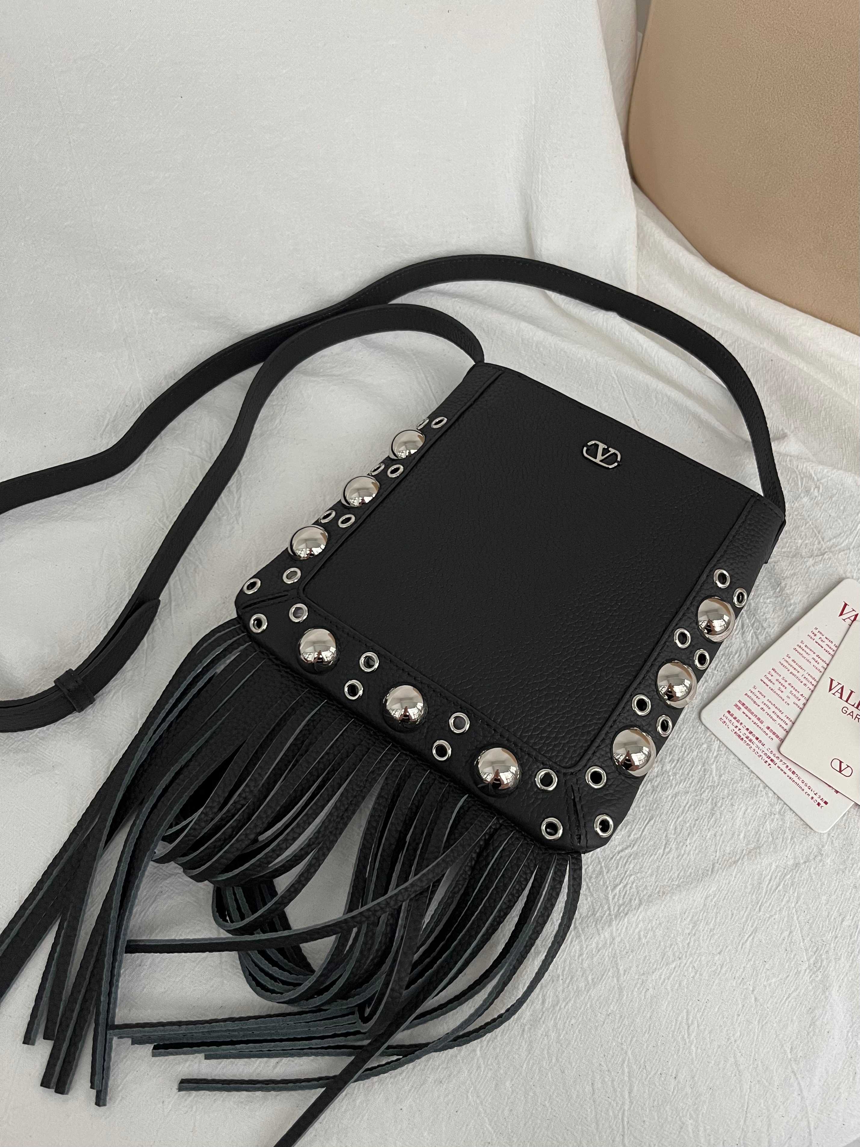 VALENTINO Garavani Nellcôte Small Fringe Bag