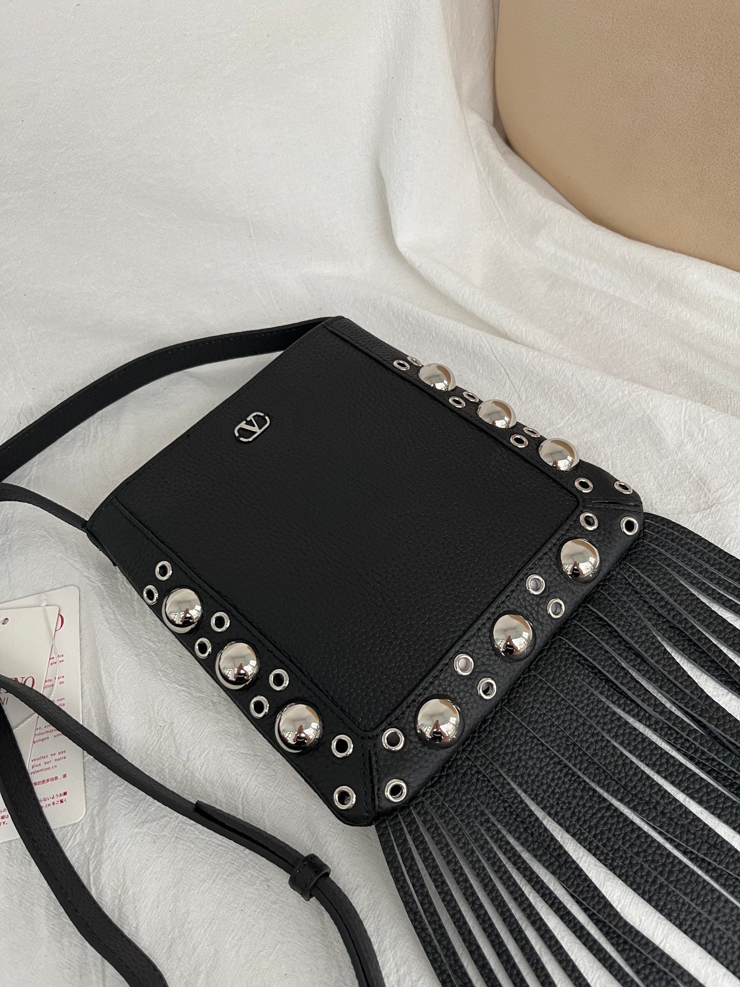 VALENTINO Garavani Nellcôte Small Fringe Bag