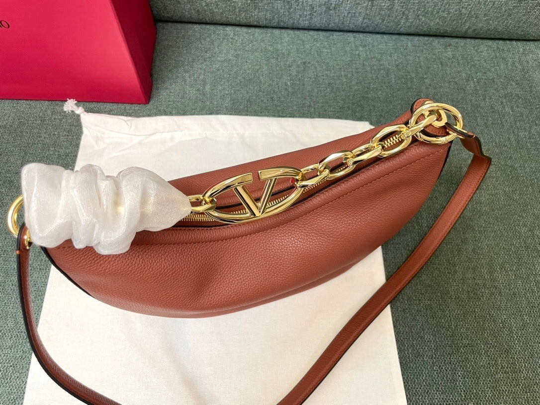 VALENTINO Garavani VLogo Moon Small Chain Hobo Bag