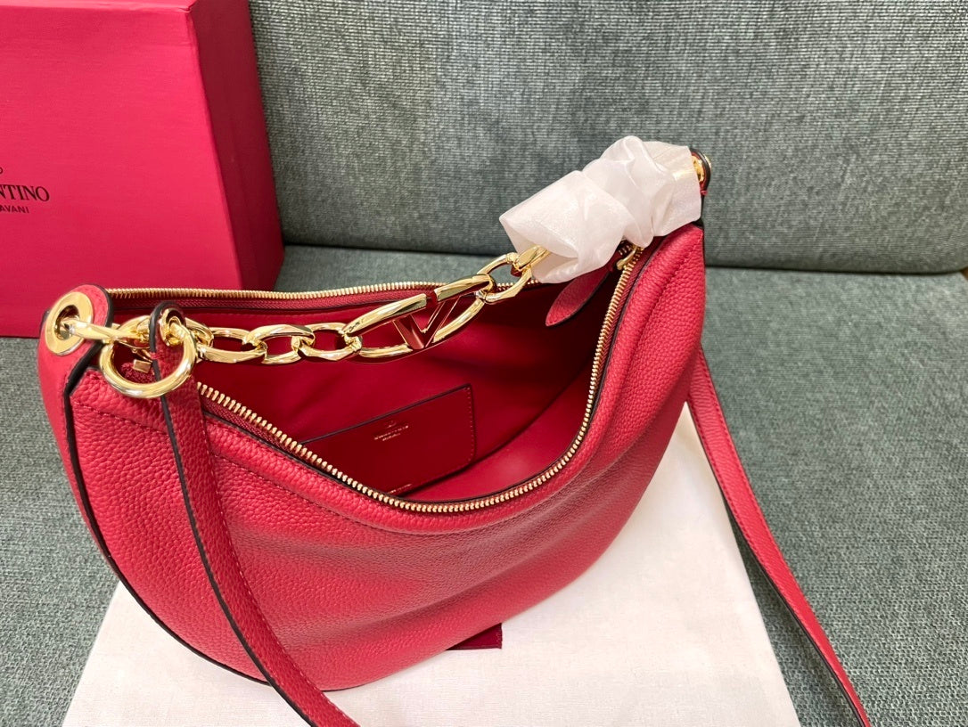 VALENTINO Garavani VLogo Moon Small Chain Hobo Bag