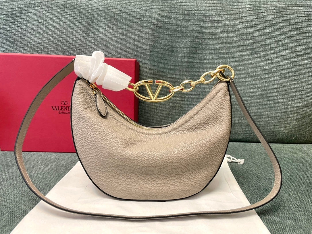 VALENTINO Garavani VLogo Moon Small Chain Hobo Bag