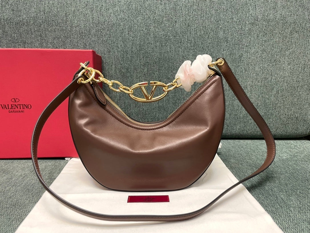 VALENTINO Garavani VLogo Moon Small Chain Hobo Bag