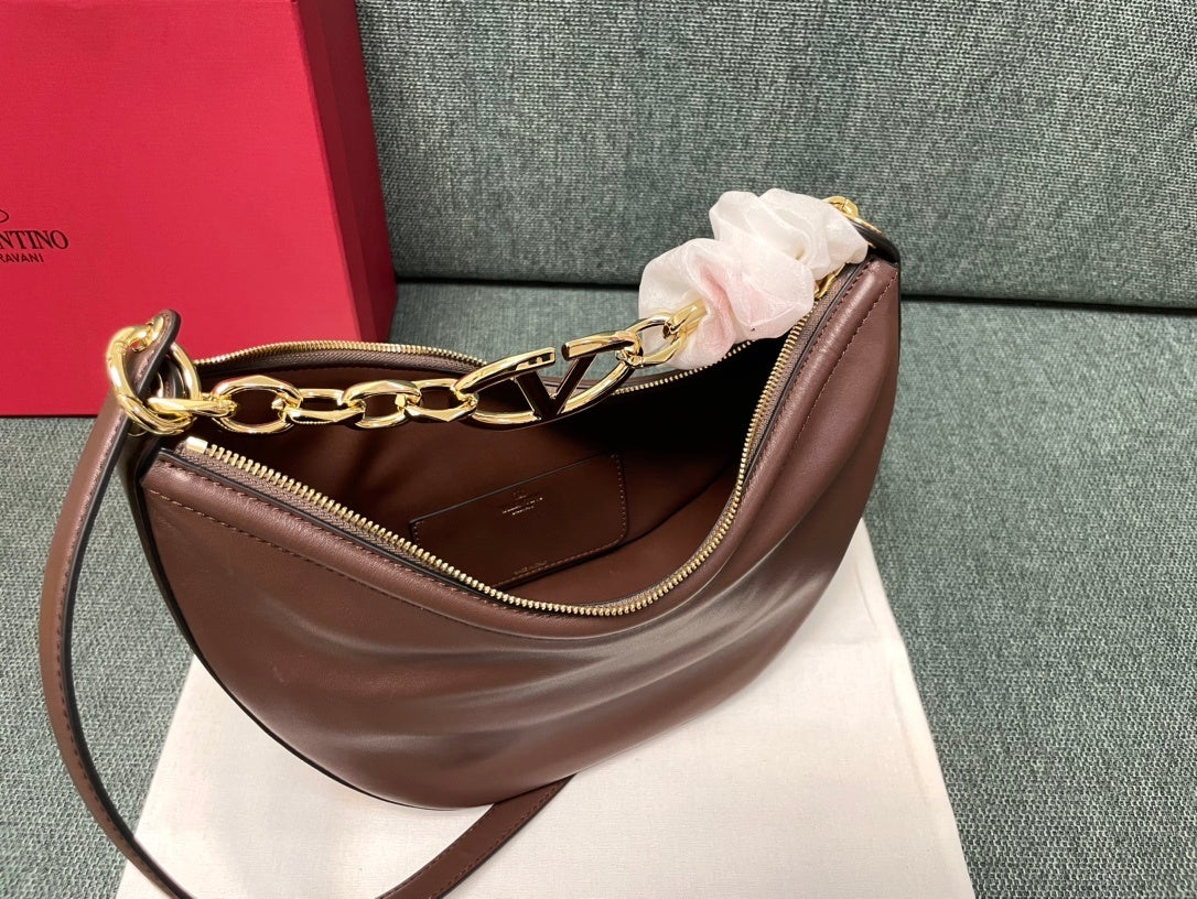 VALENTINO Garavani VLogo Moon Small Chain Hobo Bag