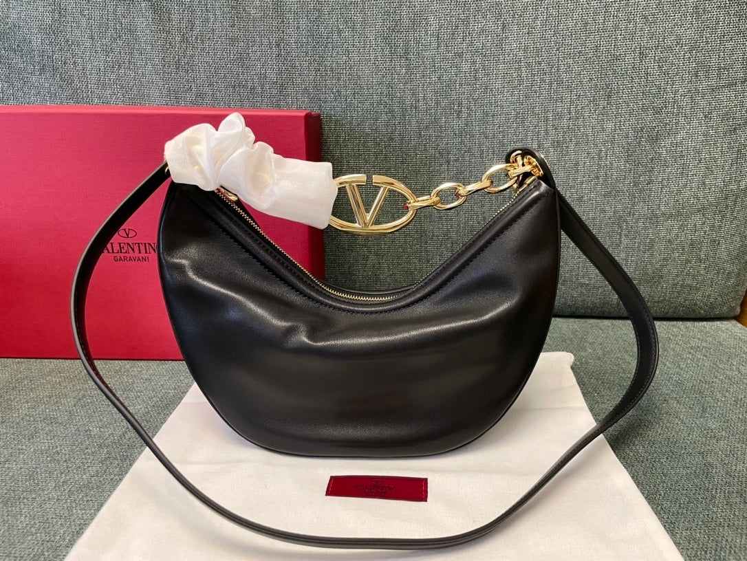 VALENTINO Garavani VLogo Moon Small Chain Hobo Bag
