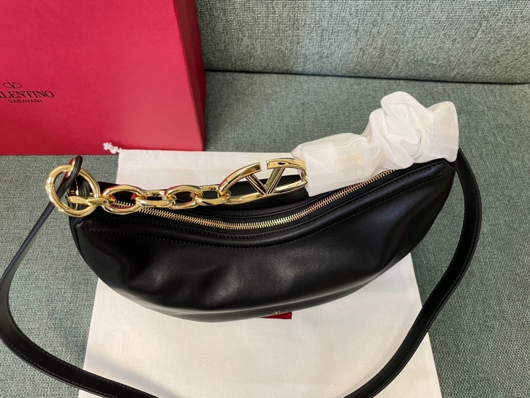 VALENTINO Garavani VLogo Moon Small Chain Hobo Bag