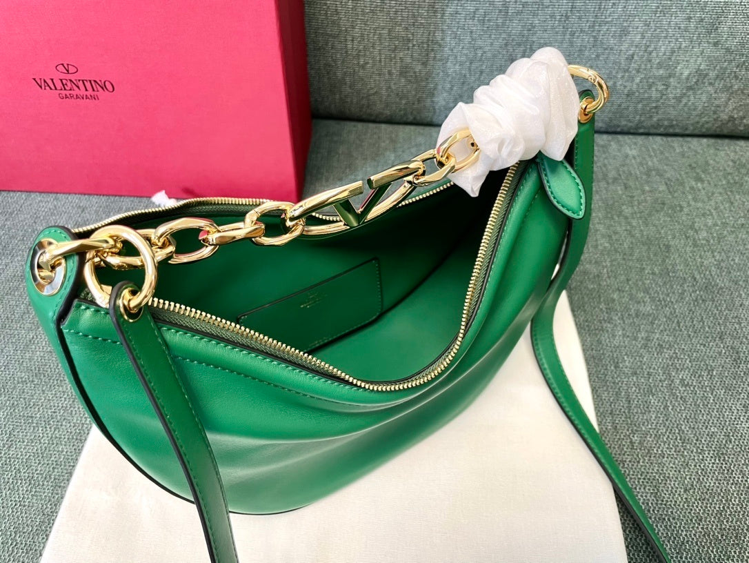 VALENTINO Garavani VLogo Moon Small Chain Hobo Bag