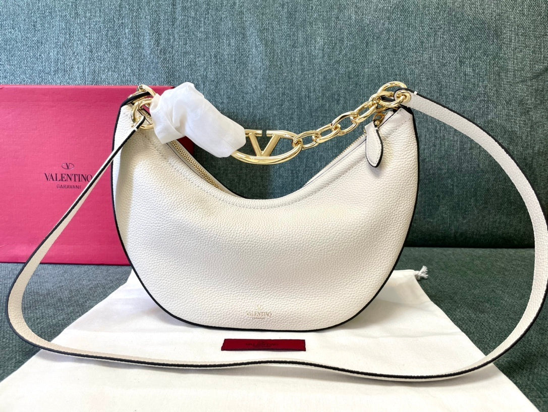 VALENTINO Garavani VLogo Moon Small Chain Hobo Bag