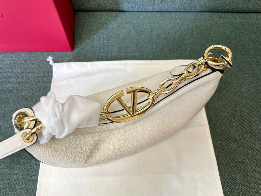 VALENTINO Garavani VLogo Moon Small Chain Hobo Bag