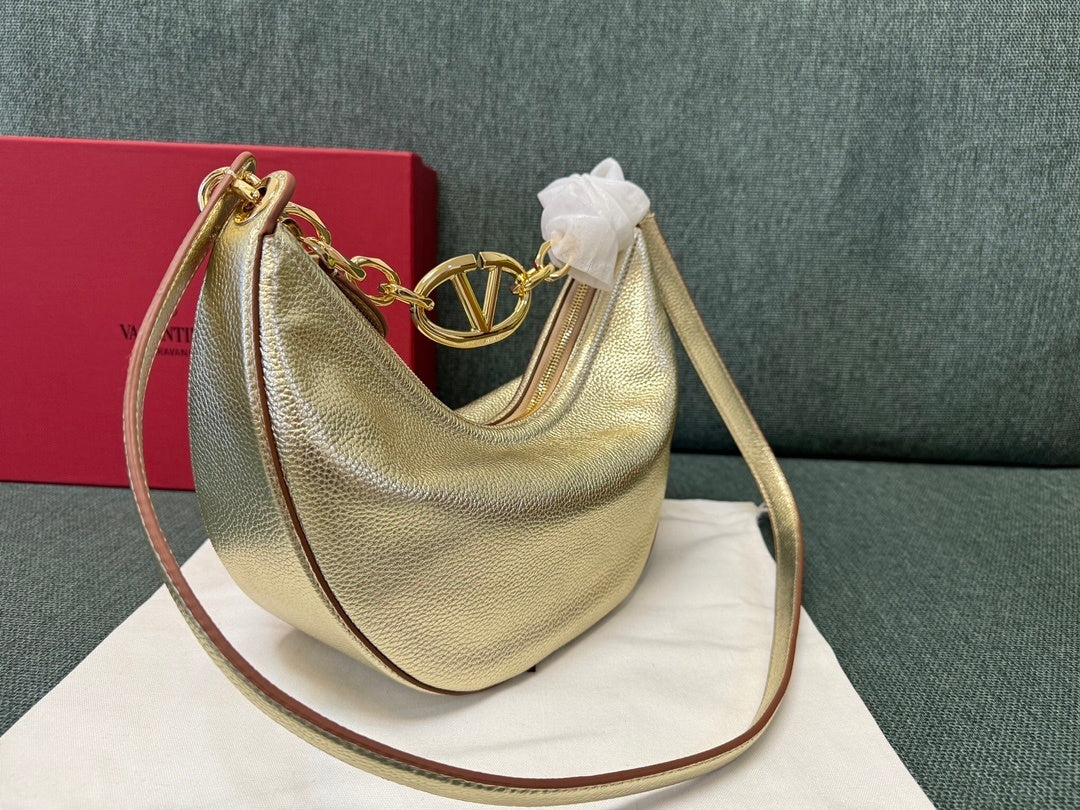 VALENTINO Garavani VLogo Moon Small Chain Hobo Bag