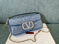 VALENTINO Garavani MINILOC VLogo Signature Crystal-Embellished Bag