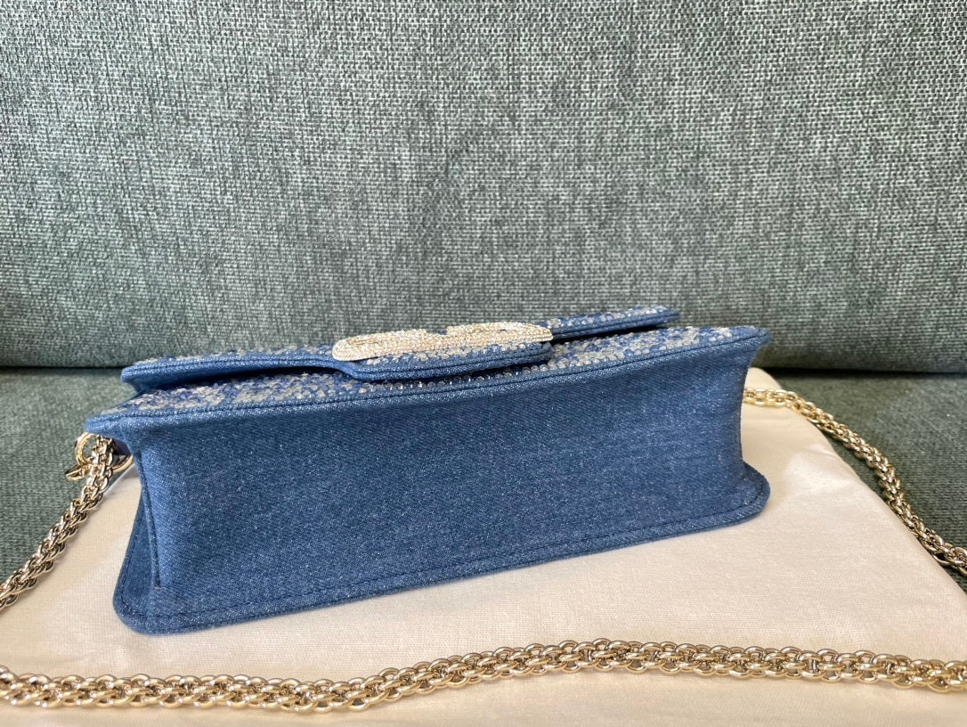 VALENTINO Garavani MINILOC VLogo Signature Crystal-Embellished Bag