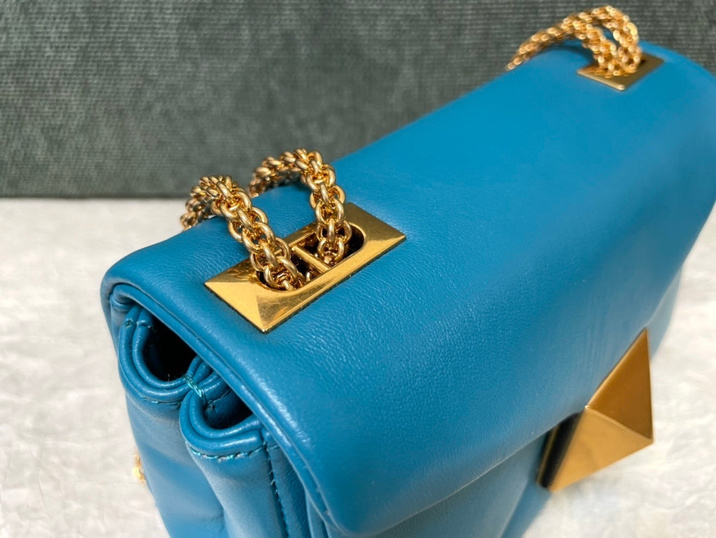 VALENTINO Lambskin Chain Tofu Bag