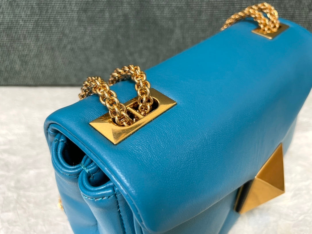 VALENTINO Lambskin Chain Tofu Bag