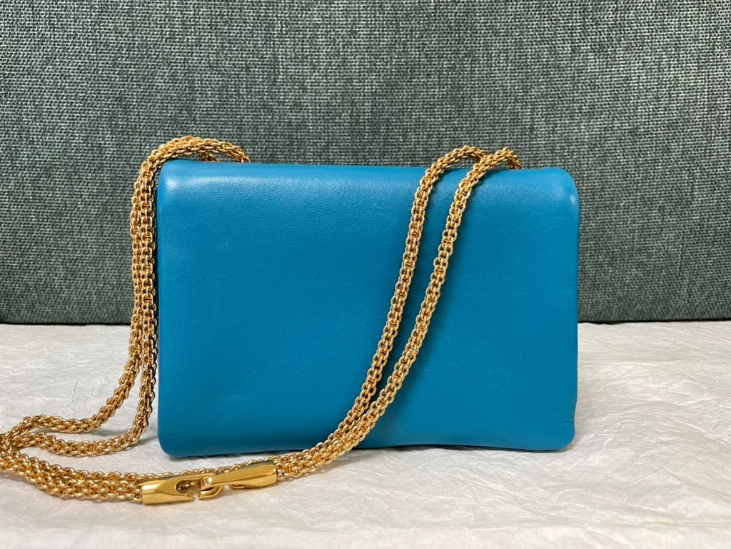 VALENTINO Lambskin Chain Tofu Bag