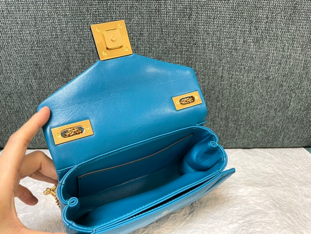 VALENTINO Lambskin Chain Tofu Bag