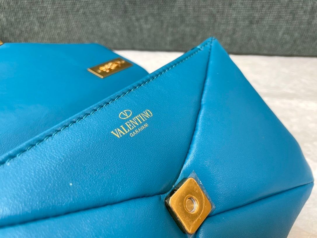 VALENTINO Lambskin Chain Tofu Bag
