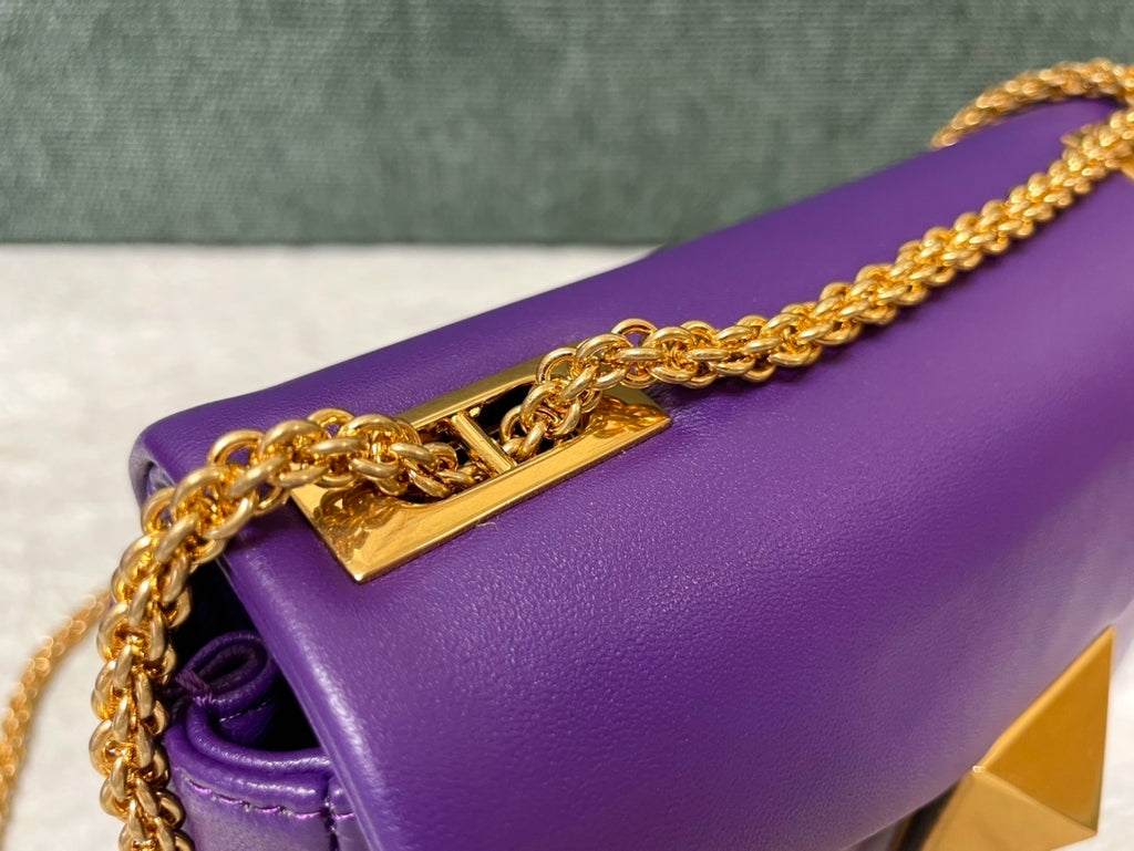 VALENTINO Lambskin Chain Tofu Bag