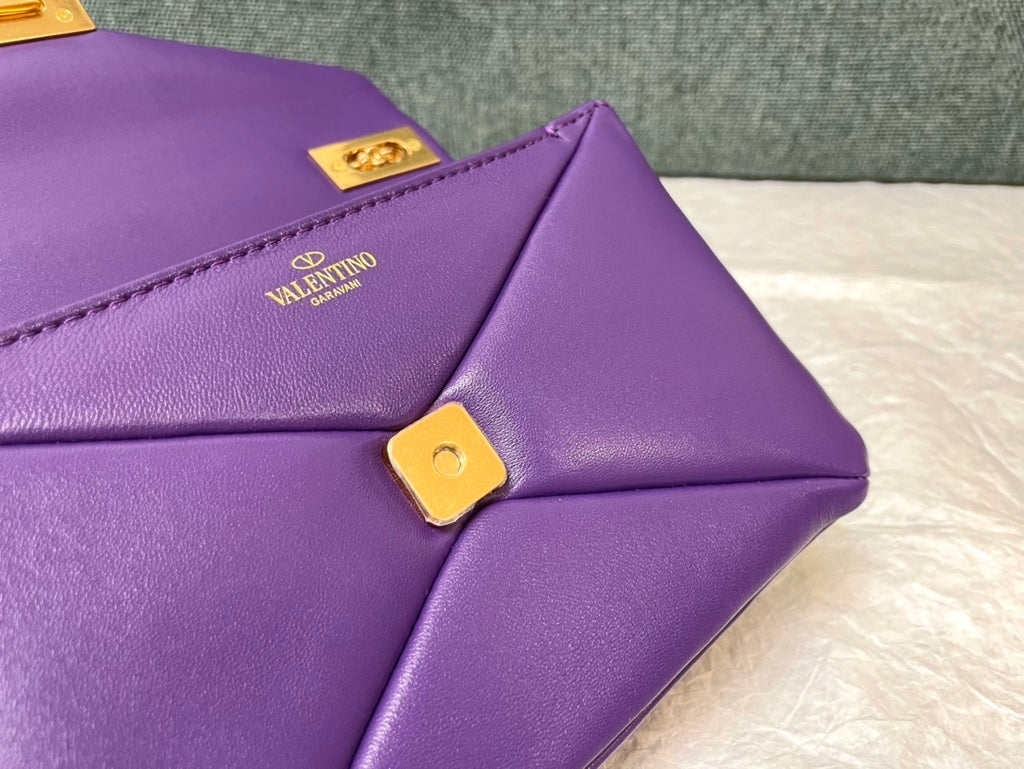 VALENTINO Lambskin Chain Tofu Bag