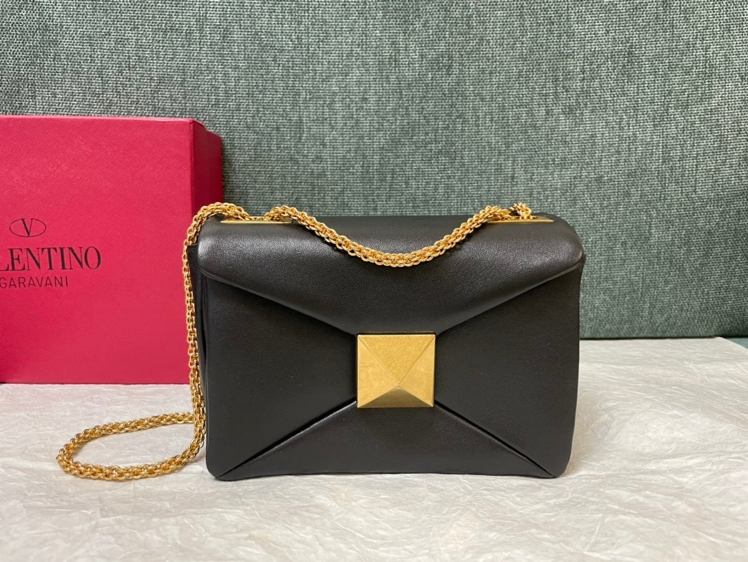 VALENTINO Lambskin Chain Tofu Bag