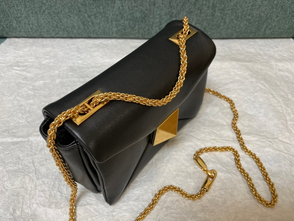 VALENTINO Lambskin Chain Tofu Bag