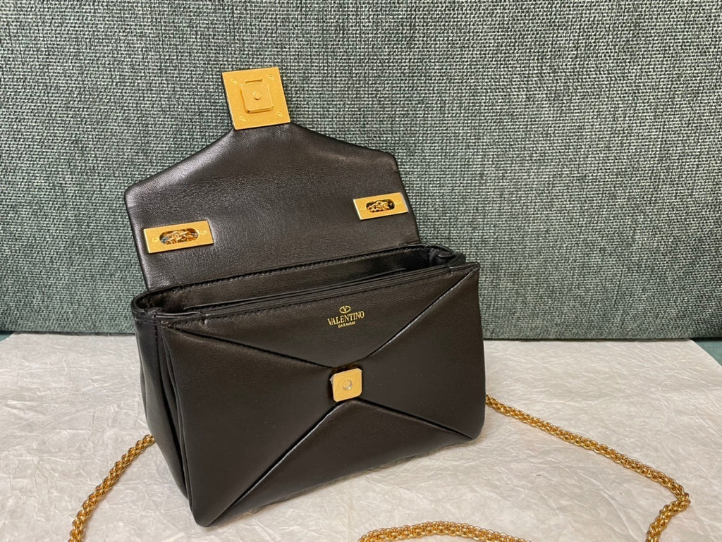 VALENTINO Lambskin Chain Tofu Bag