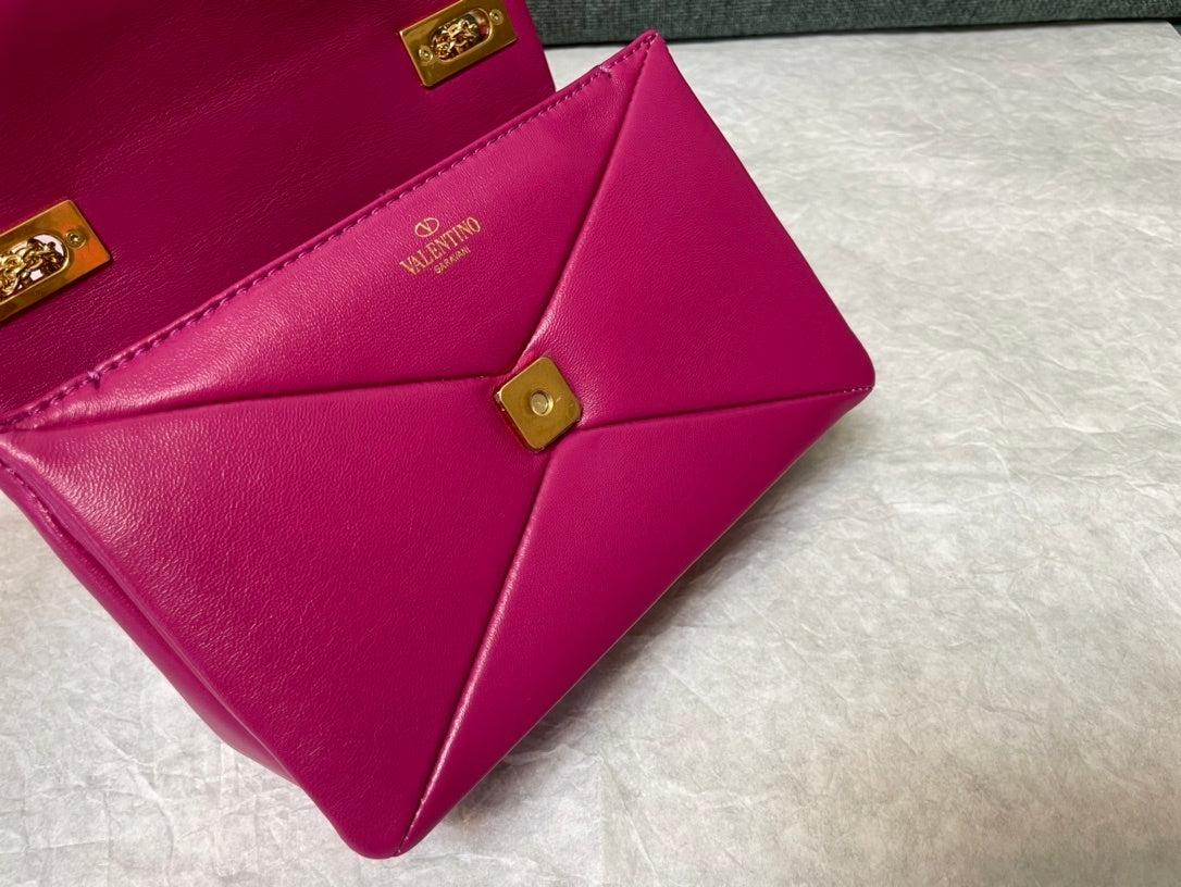 VALENTINO Lambskin Chain Tofu Bag