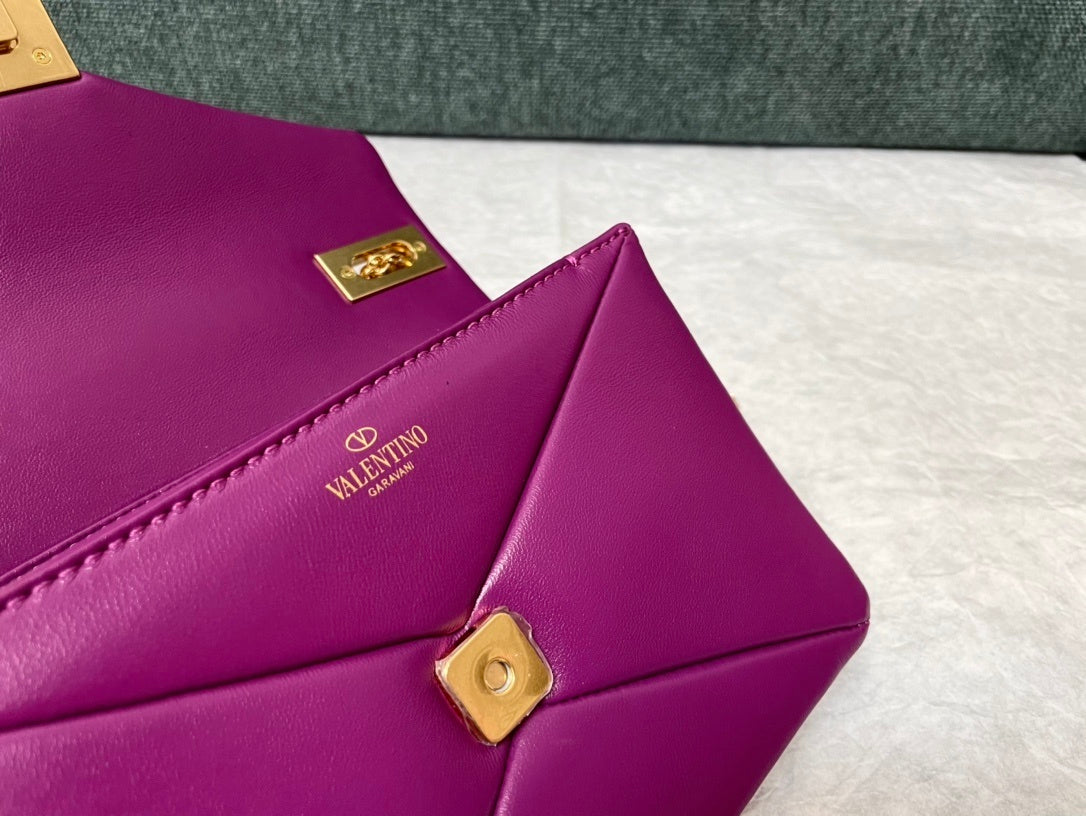 VALENTINO Lambskin Chain Tofu Bag