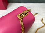 VALENTINO Lambskin Chain Tofu Bag