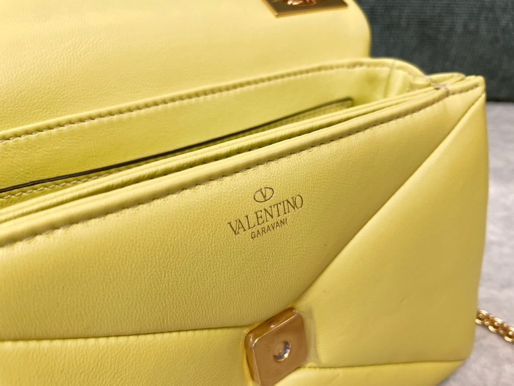 VALENTINO Lambskin Chain Tofu Bag