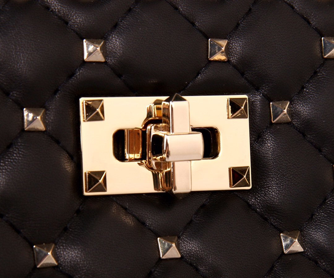 VALENTINO Garavani Rockstud Spike Quilted Shoulder Bag