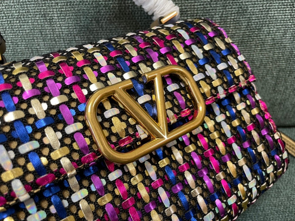 VALENTINO Garavani VSLING Handwoven Top Handle Crossbody Bag