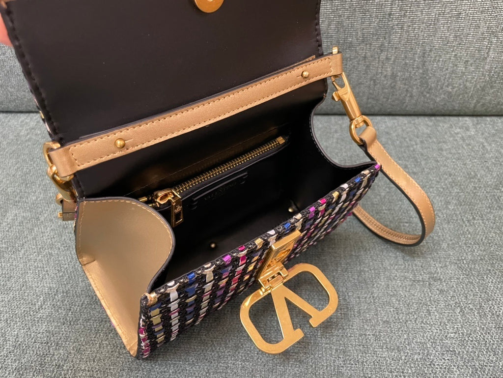 VALENTINO Garavani VSLING Handwoven Top Handle Crossbody Bag