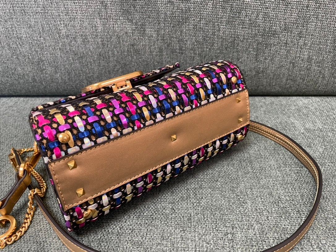 VALENTINO Garavani VSLING Handwoven Top Handle Crossbody Bag