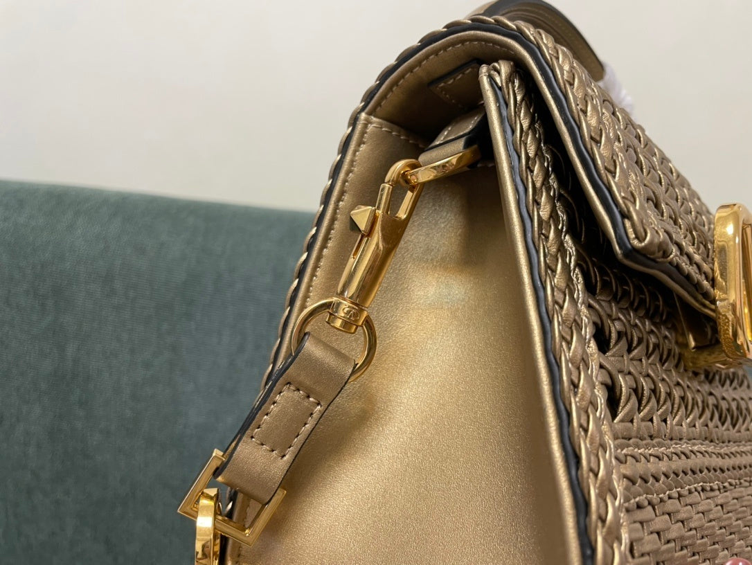 VALENTINO Garavani VSLING Palm-Grain Calfskin Small Top Handle Bag