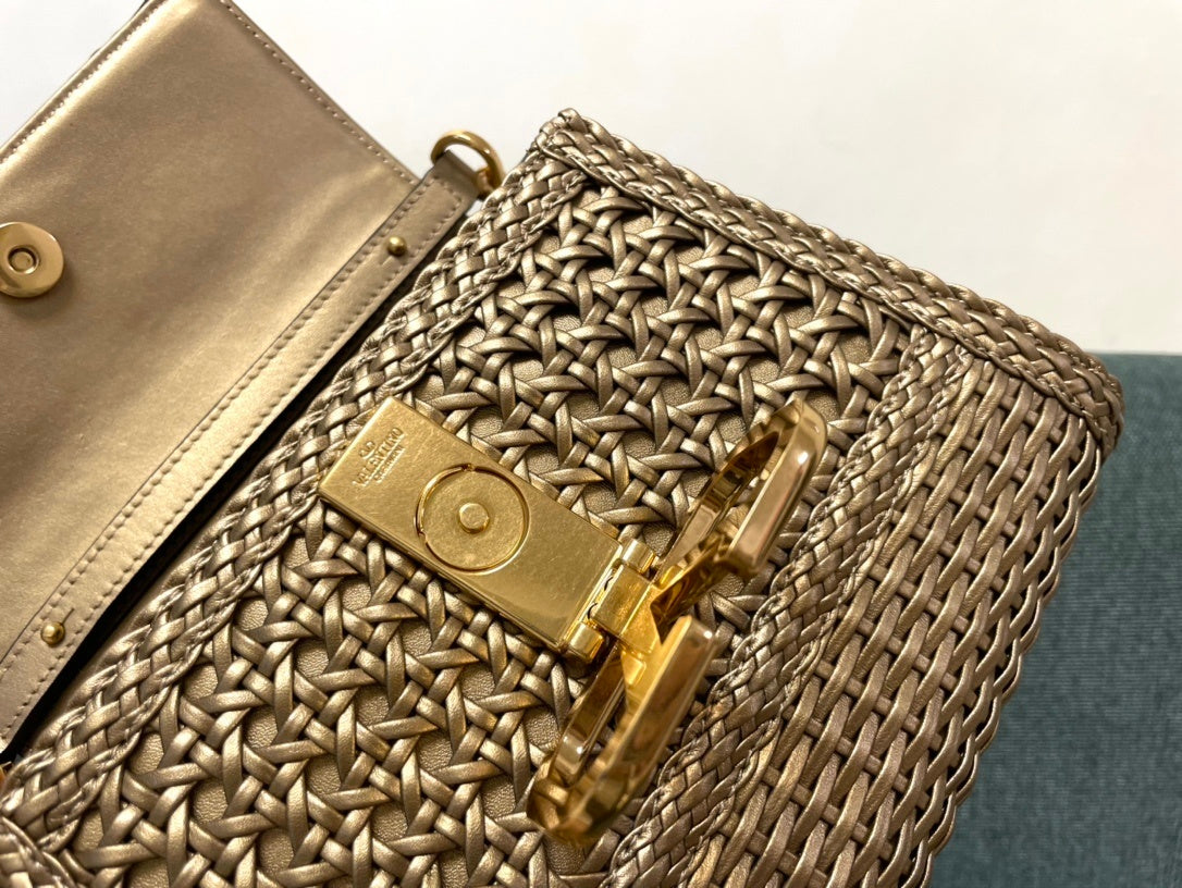 VALENTINO Garavani VSLING Palm-Grain Calfskin Small Top Handle Bag